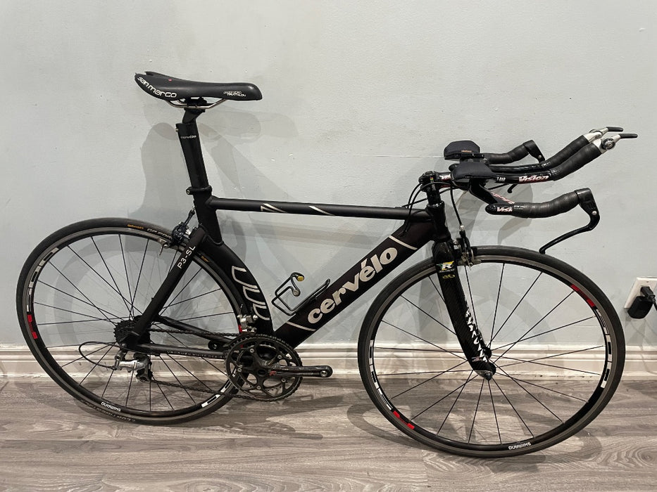 *Cervelo P3 SL Dura Ace 7800 10sp Alloy Rim Brake Tri Bike Black 52