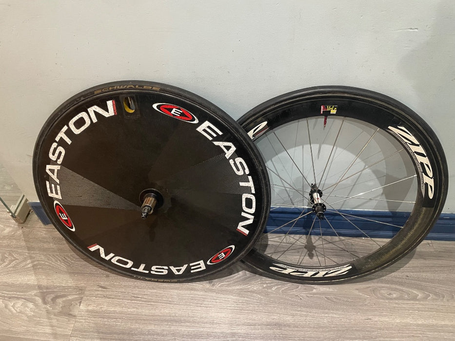 *Zipp 404/Disc Tubular 10sp Race Wheels 700c
