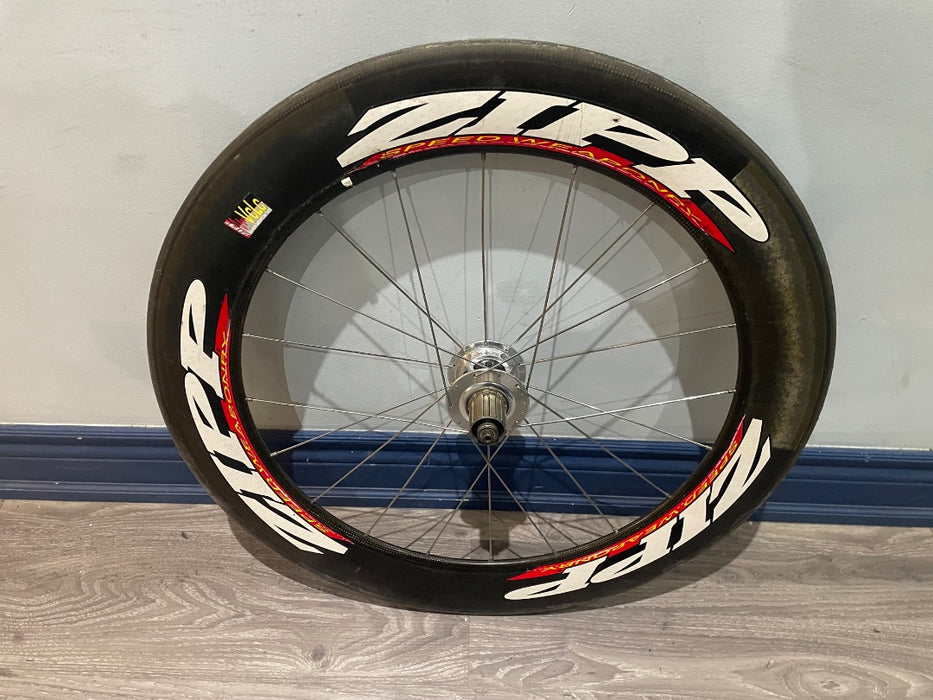 *Zipp 808 Tubular 10sp Powertap Rear Wheel W/Disc Cover 700c