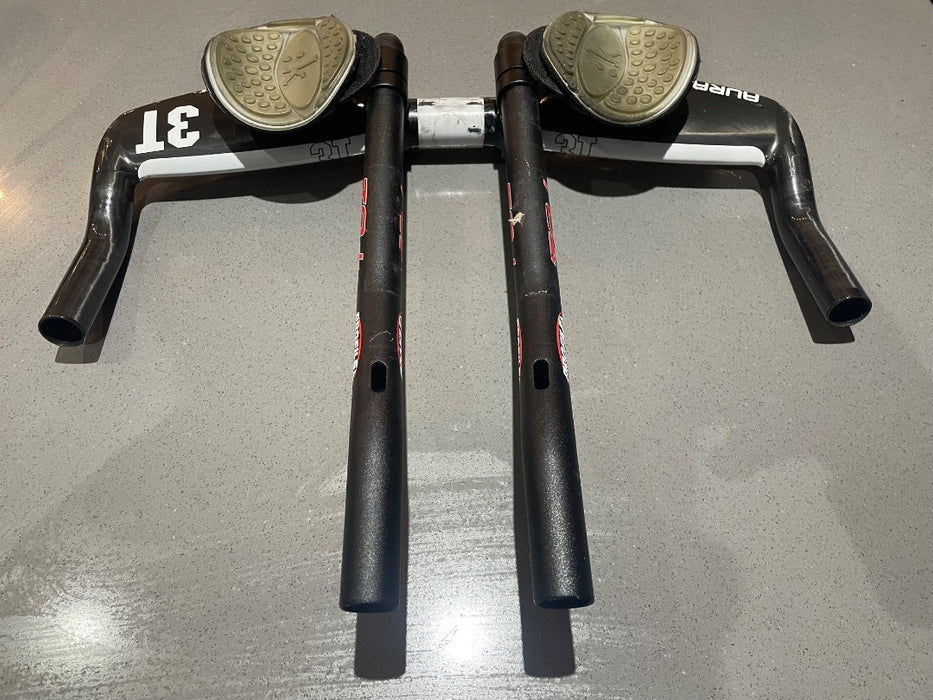 3T Aura Pro Carbon Aerobars Blk/Wht 420mm