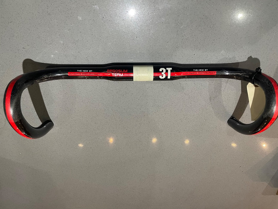 *3T ErgoSum Carbon Drop Bar Blk/Red 440mm