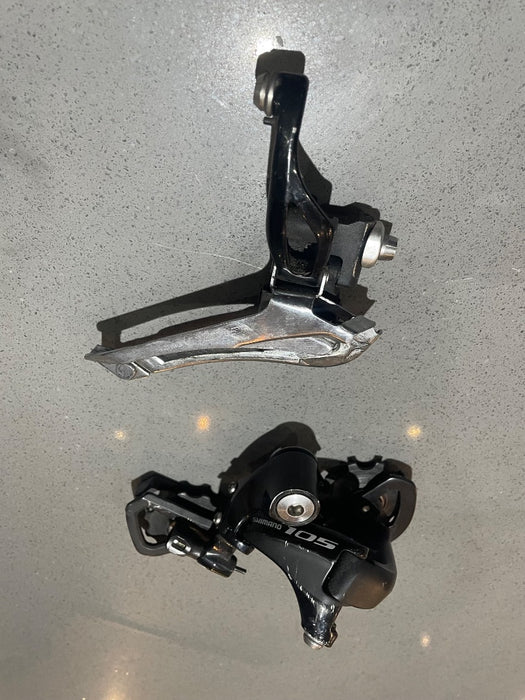 *Shimano 105 5800 11sp Front/Rear Derailleur Black GS