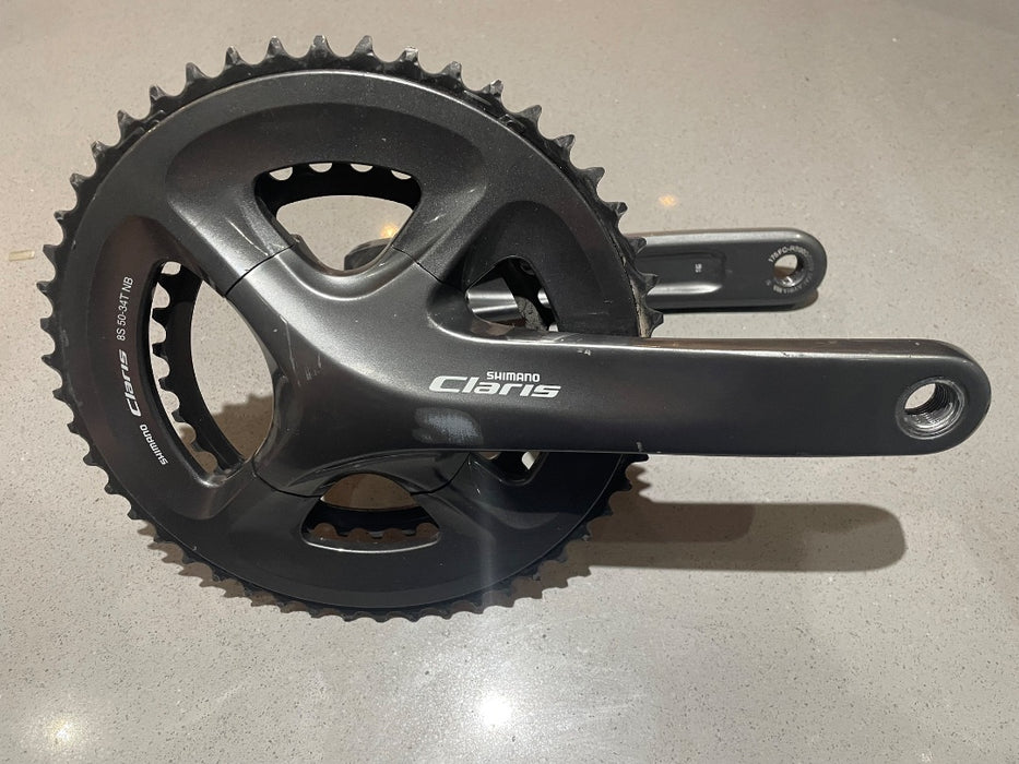 *Shimano Claris 9sp Alloy Crankset Grey 175mm 50/34