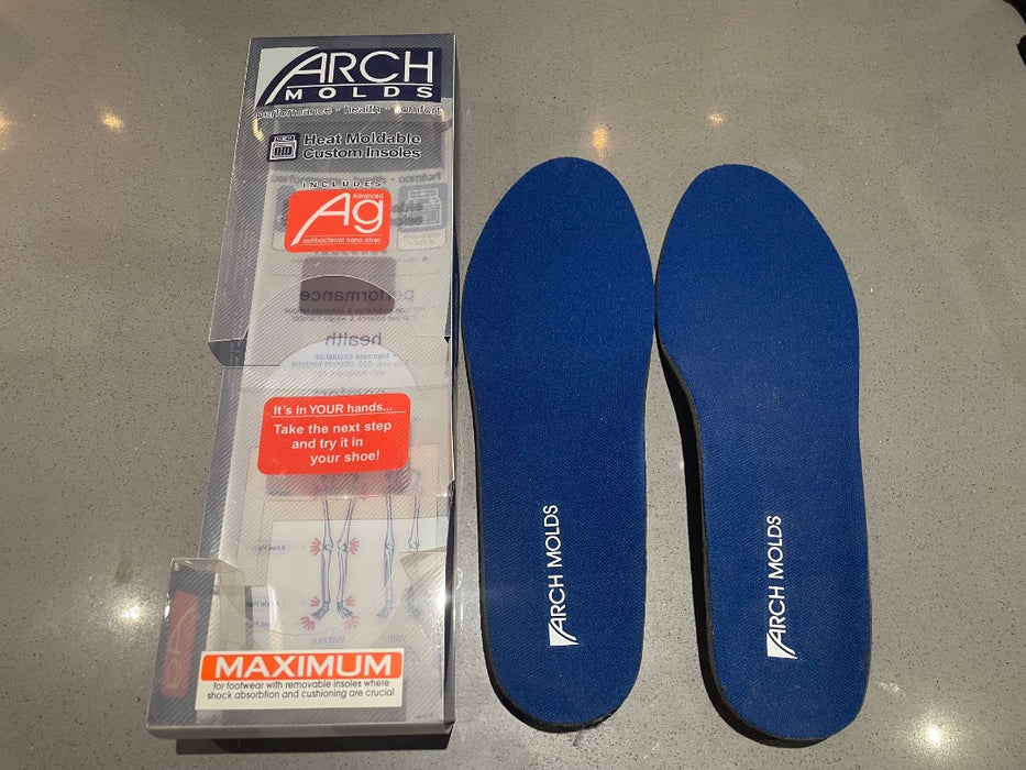 *Arch Molds Heat Moldable Custome Insoles Blue 11-11.5