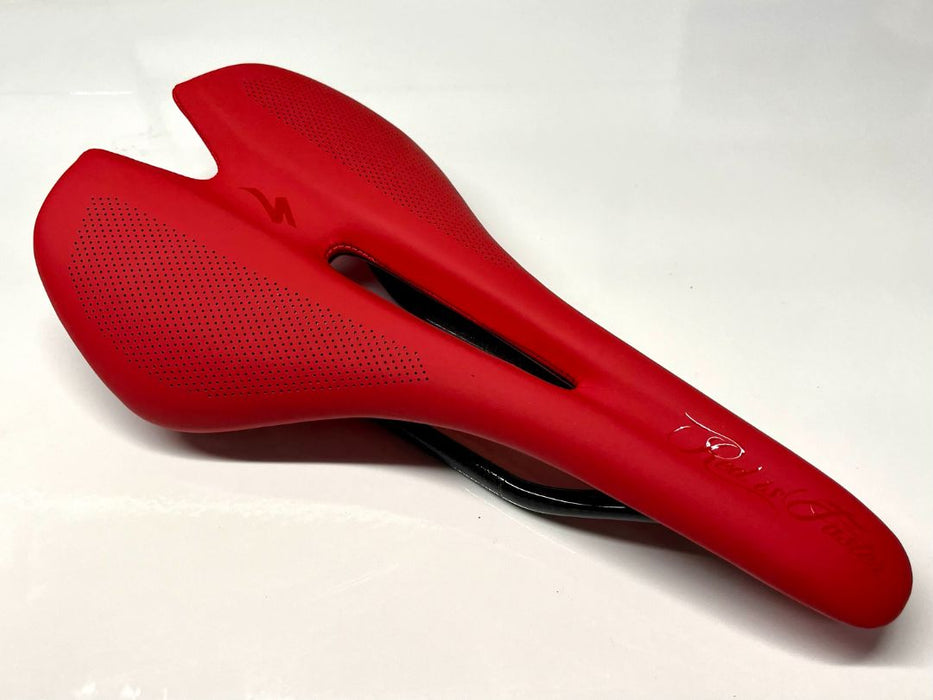 Specialized S-Works Red Is Faster Toupe Saddle Red 143 mm w Bar Tape