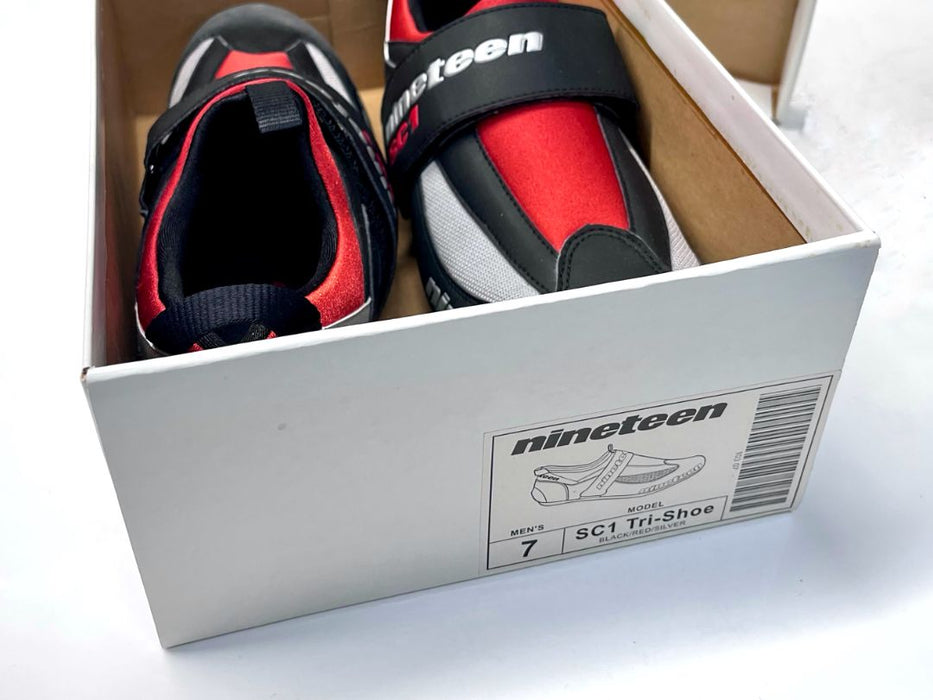 Nineteen SC1 Triathlon Cycling Shoes Black size 7
