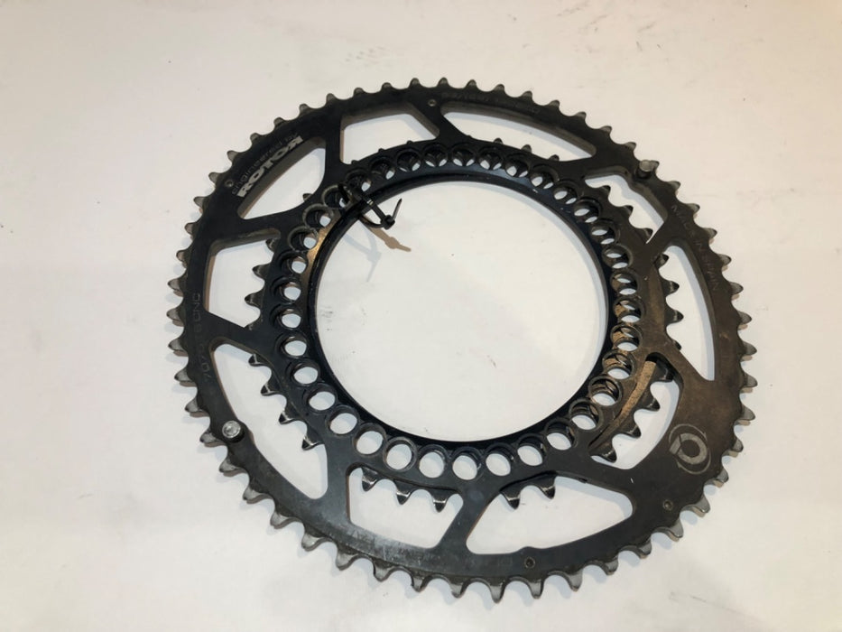 Rotor Q Ring 130 BCD Oval Chainrings Black 53/39