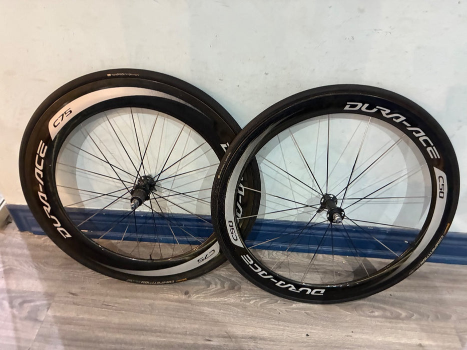 *Shimano Dura Ace Tubular 50/75 Rim Brake Aero Wheels  700c
