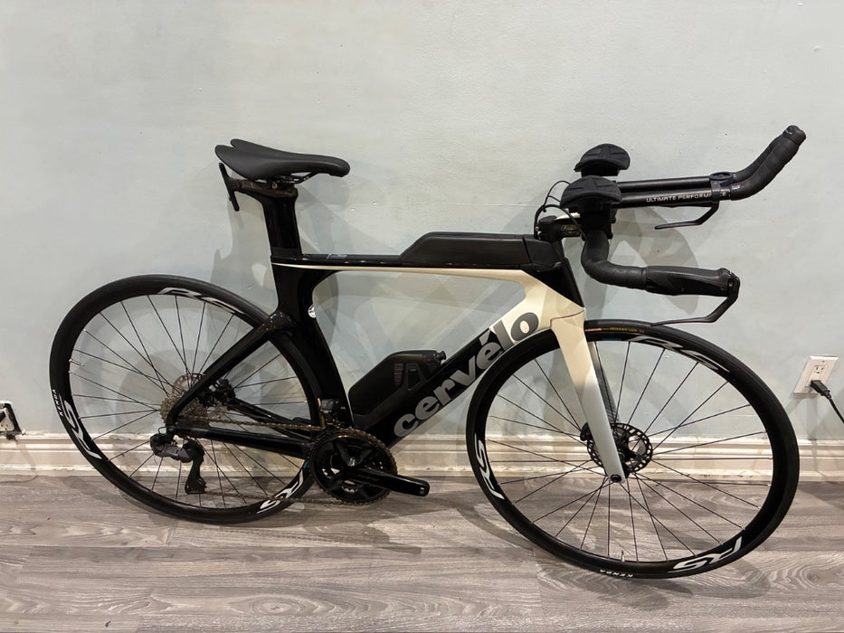 *Shimano P Series 12sp Di2 Disc Brake Tri Bike Blk/Wht 51cm