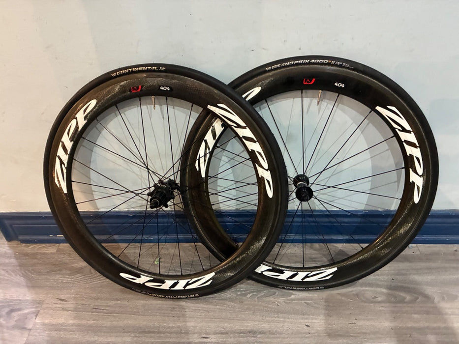 *Zipp 404 11sp Carbon Clincher Rim Brake Wheelset  700c