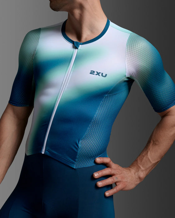 2XU Men's Aero Hex Sleeved Trisuit
