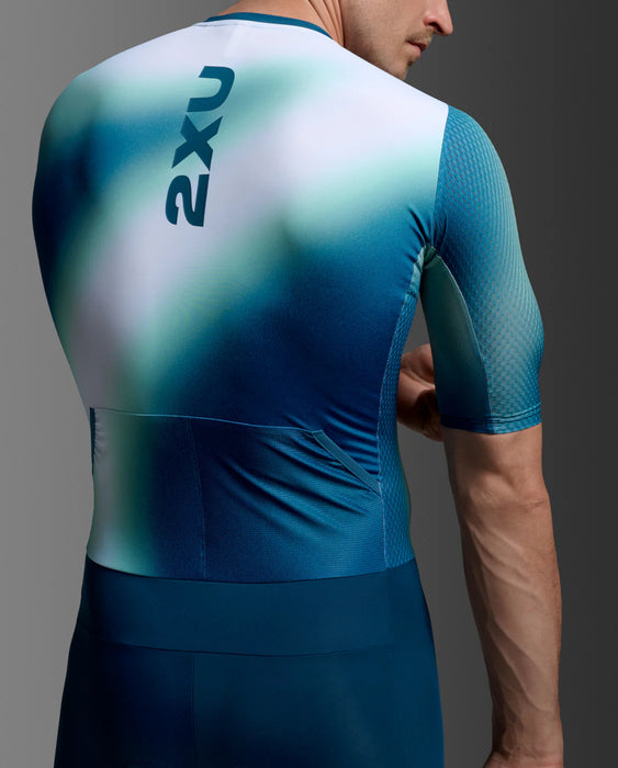 2XU Men's Aero Hex Sleeved Trisuit