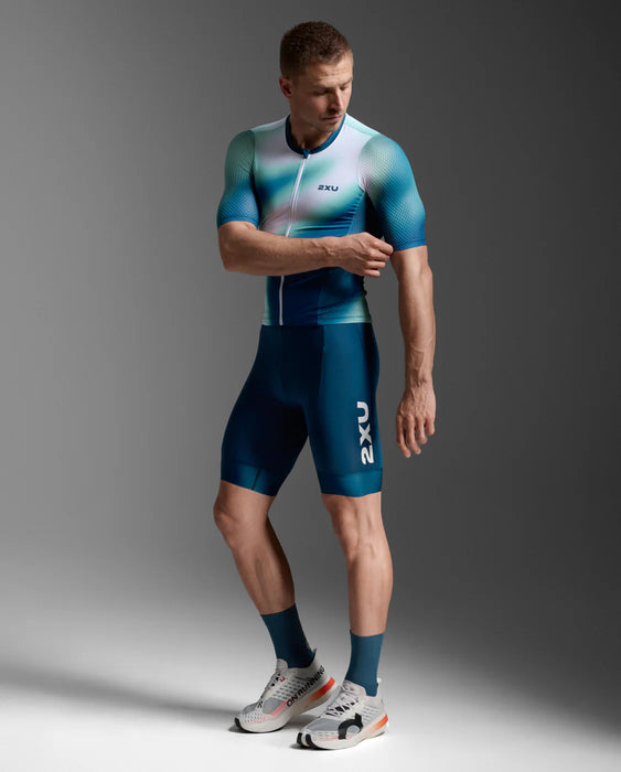 2XU Men's Aero Hex Sleeved Tri Top