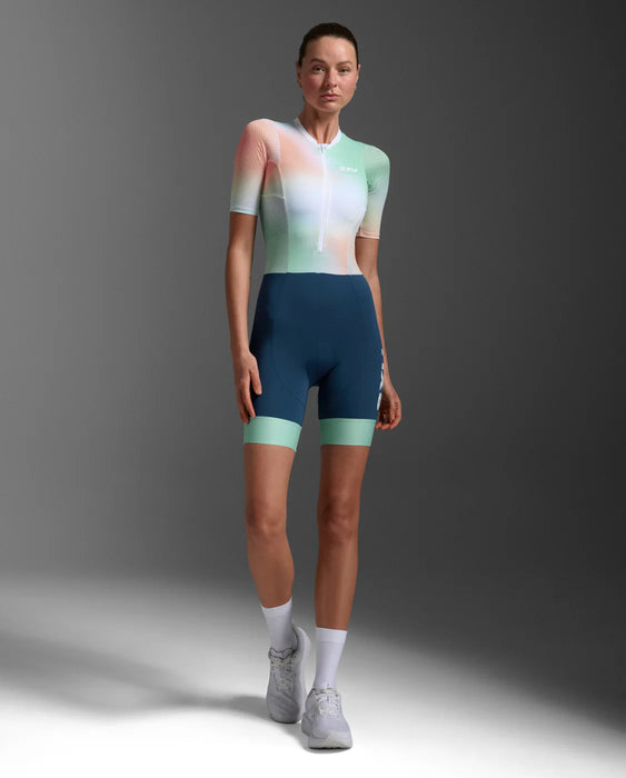 2XU Women's Aero Hex Sleeved Trisuit