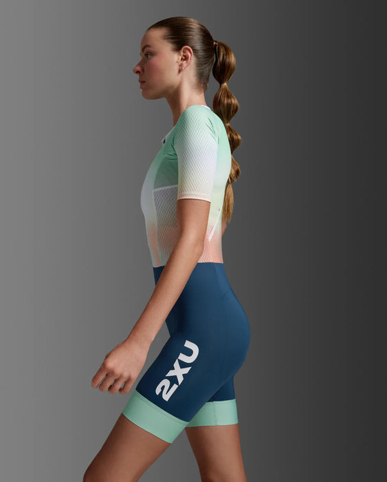 2XU Women's Aero Hex Sleeved Trisuit