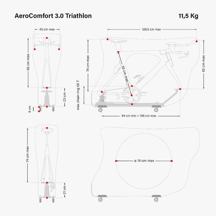 Scicon Aero Comfort Triathlon 3.0 TSA Bike Travel Case