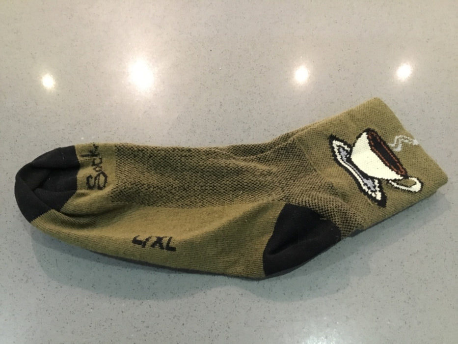 *SockGuy Cycling Socks Olv/Blk L/XL