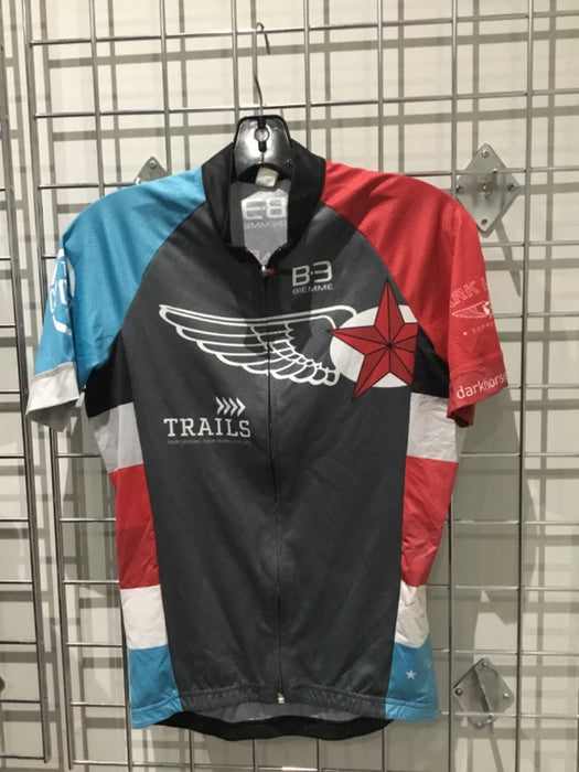 *Biemme Men's Short Sleeve Cycling Jersey Gry/Red/Blu S