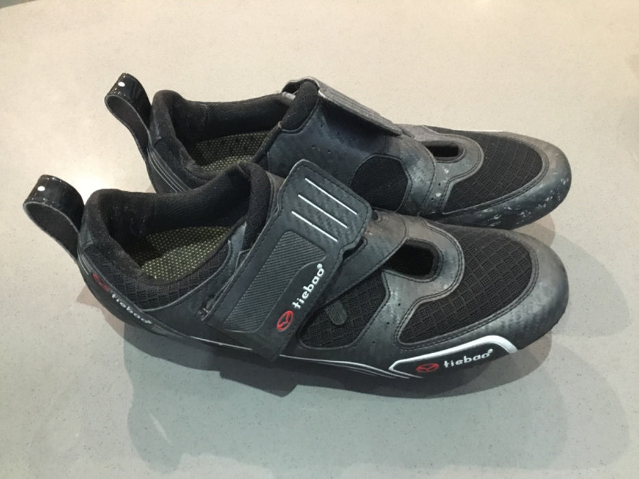 *Tiebao Men's Road Cycling Shoe Black 45