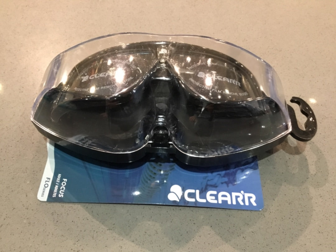 *Clear'r Focus Adult Swim Mask Blk/Smk