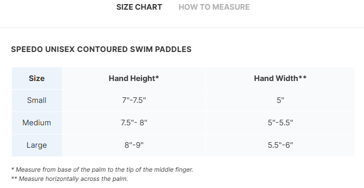 Speedo Tech Swim Paddles